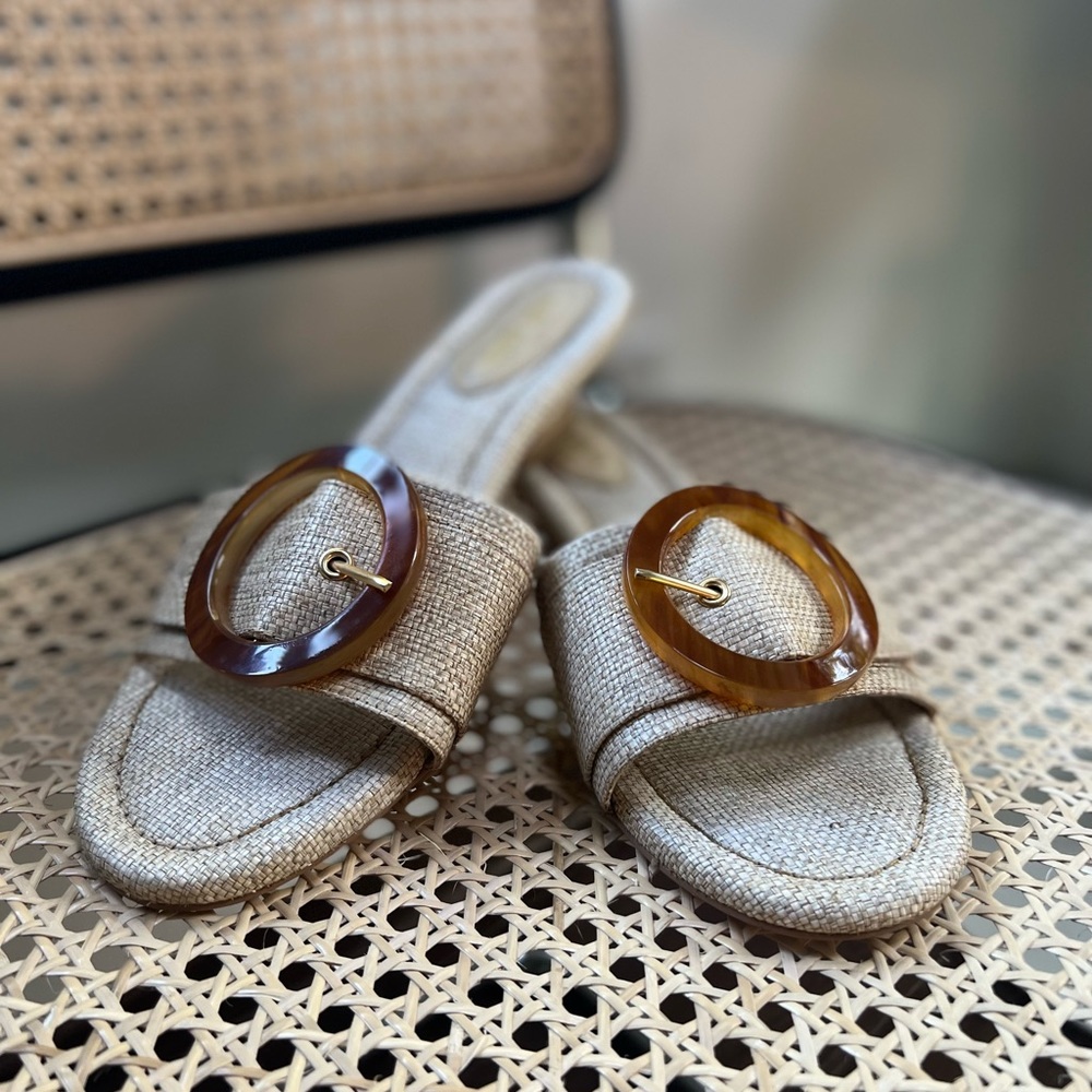 CULT GAIA • Raffia Slides • Size 38 (US 8)